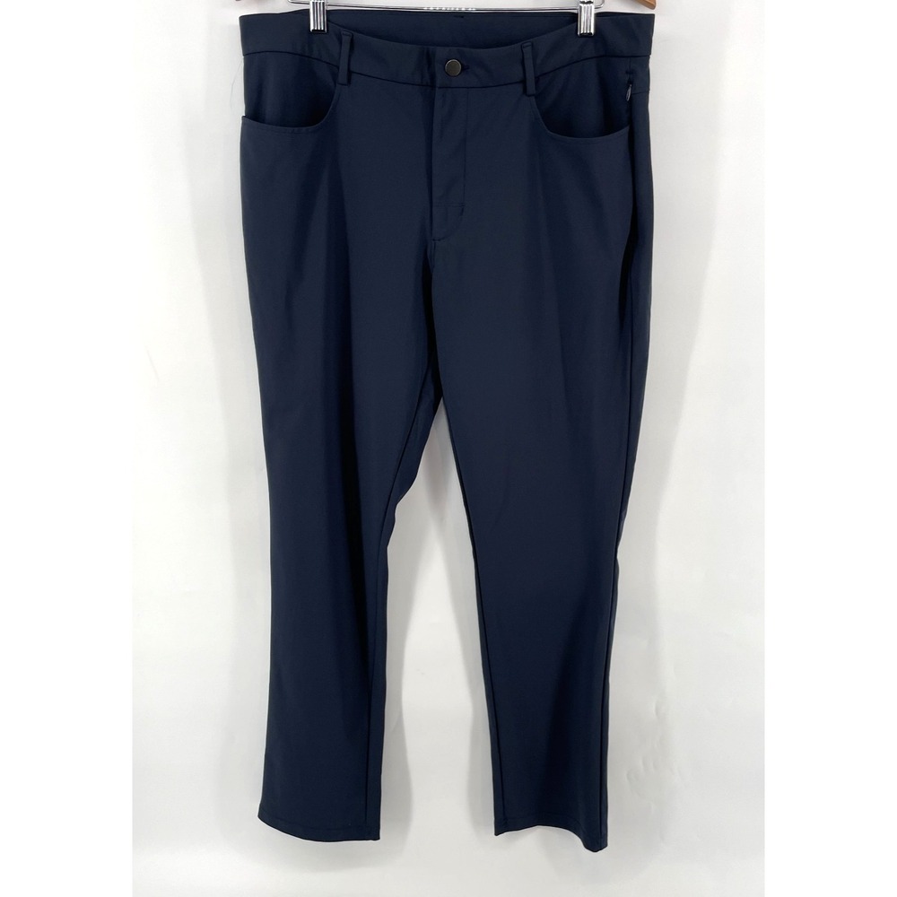 Old Navy Active Pants‎ Mens Tech Hybrid Slim Chino Golf Stretch Blue *35x31